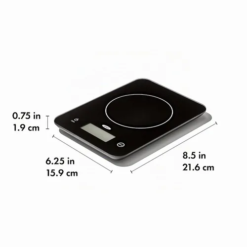 Vista 6 de OXO Good Grips - Báscula de vidrio para alimentos de todos los días, 5 kg/11 lb