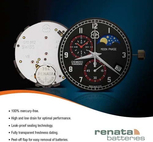 Vista 8 de Renata 362 batería de reloj, paquete de 5 unidades.