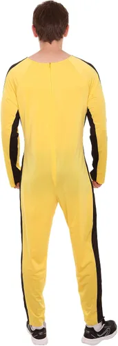 Vista 4 de Traje negro y amarillo de la celebridad de las artes marciales de la muerte de los hombres adultos HC-1147