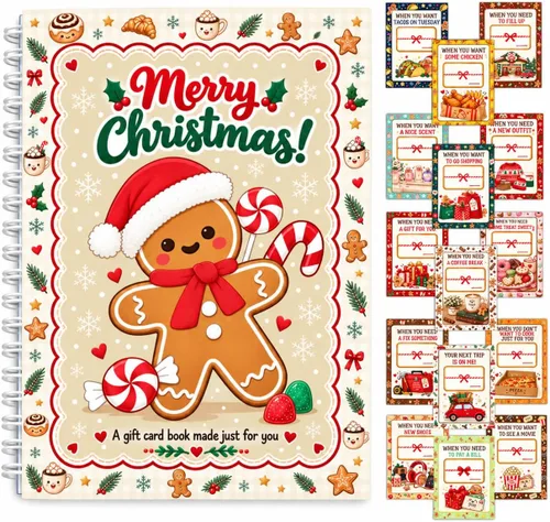 Vista 8 de Libro de tarjetas de regalo de Navidad para adultos, adolescentes 4HC1