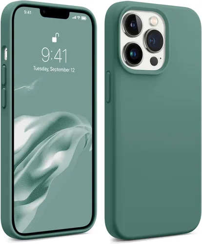 Vista 20 de AOTESIER Funda magnética para iPhone 13 Pro Max, compatible con MagSafe, protección militar a prueba de golpes, funda de silicona con forro de Verde