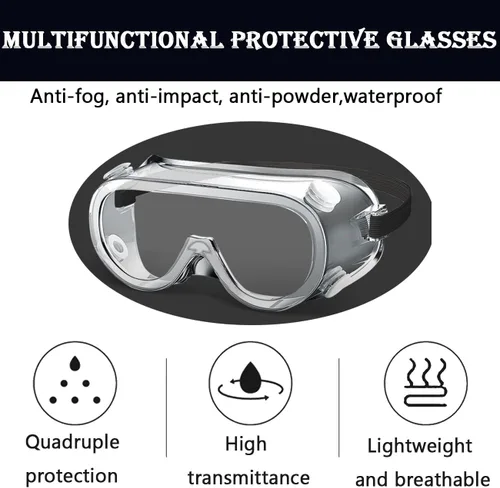 Vista 5 de Gafas de protección ajustables para pestañas y cejas, protectores de ducha, protectores para ojos post-LASIK, diseño compatible con gafas