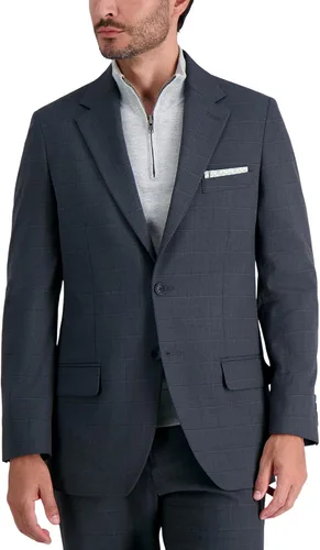 Vista 35 de Haggar Pantalones y Chaquetas de Traje por Separado Jmh Premium Stretch de Corte Entallado para Hombres Negro Sólido