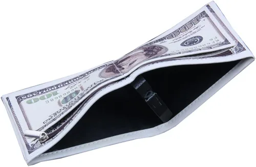 Vista 5 de Billetera de cuero de la PU de los hombres de los E.E.U.U. Billetera Billfold cuero tarjeta de crédito titular de la foto