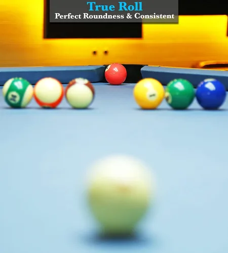 Vista 3 de JAPER BEES Billiard Ball/Pool Ball Set Complete 16balls 2-1/4" Regulation Size&Weight Resin Ball Estante Rainbow