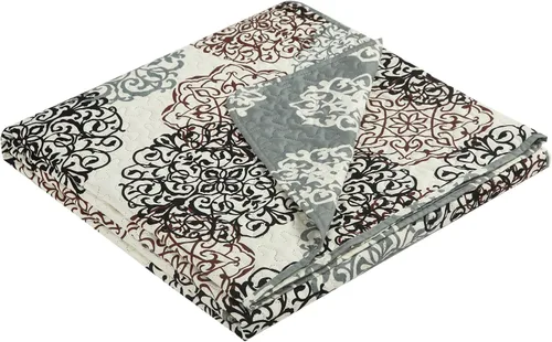 Vista 3 de Chic Home Juego de edredón reversible inspirado en Judith Boho de 1 pieza, tamaño Queen, beige