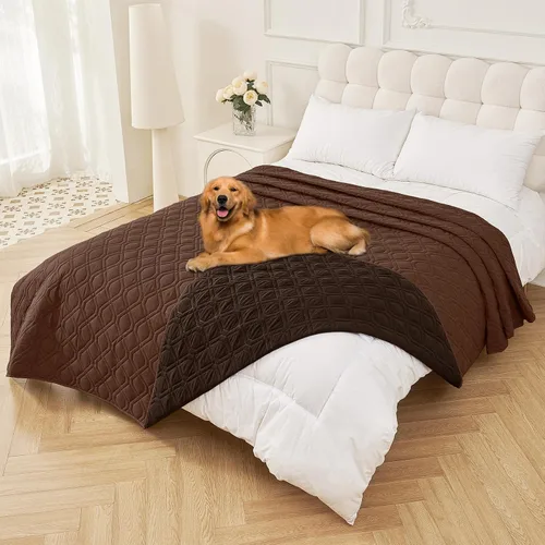 Vista 71 de Smiry Funda Impermeable para Cama de Perro Manta para Mascotas, Manta Suave y Lavable para Perros para Muebles Cama Sofá Sofá Reversible, a Cuadros
