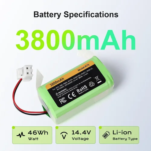 Vista 3 de Batería de repuesto para conector de 2 clavijas