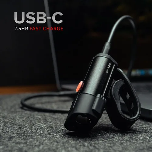 Vista 5 de BX-Series USB-C Bike Light Set - Front and Back - 12Hr Max Long Lasting Rechargeable Headlight, Bicycle LED for Night Riding, w/14hr Max Rear