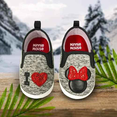 Vista 7 de Disney Mickey and Minnie Mouse Red and Black Infant Shoes - Size Toddler-Infant Sizes