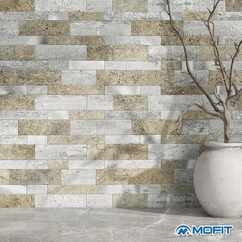 Vista 4 de MOFIT Azulejo Adhesivo para Salpicadero de Cocina Despegar y Pegar Piedra Acabado Mate, Pegatinas de Azulejos para Baño Panel de Pared 3D Mosaico
