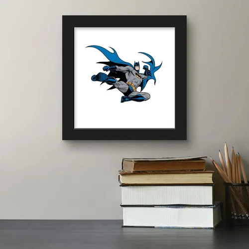 Vista 4 de Trends International Gallery Pops DC Comics Batman - Póster de pared de Action Kick, 12 x 12 pulgadas, versión enmarcada en negro