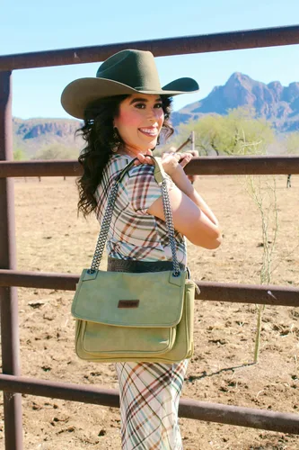 Vista 2 de Wrangler - Bolso de hombro para mujer, estilo retro, bolso cruzado con correa de cadena