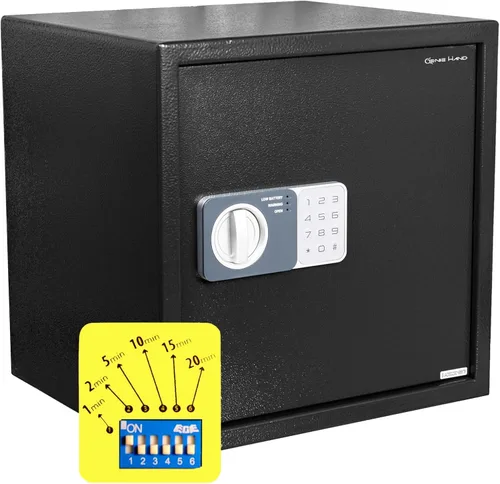 Vista 10 de Genie Hand Caja de seguridad antirobo, apertura controlada con temporizador, bloqueo de clase B, tecnología antirebote y llaves de apertura