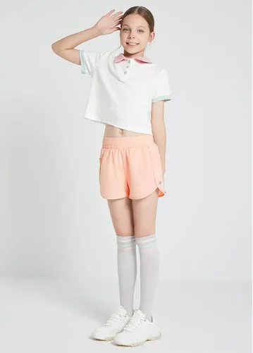 Vista 6 de BALEAF Pantalones cortos atléticos de baloncesto para niñas con forro para niños, tenis, correr, entrenamiento, animación, pantalones cortos