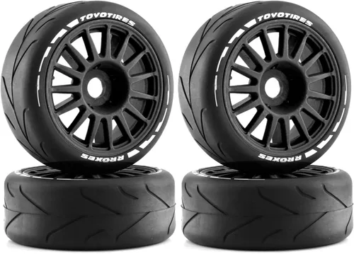Vista 3 de Lifehead 1/8 Escala 4.055 in Diámetro Exterior RC Flat Track Car Rally Coche Neumáticos y llantas para HPI WR8 HSP Hobao ARRMA Redcat Losi Kyosho