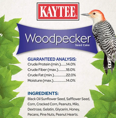 Vista 6 de Kaytee Pastel de semillas de pájaro carpintero, alimento para aves silvestres, 1.85 libras (paquete de 2)
