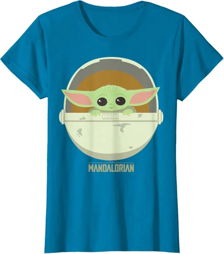Vista 36 de Star Wars The Mandalorian The Child Bassinet - Camiseta con retrato Negro