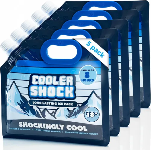 Vista 13 de Cooler Shock - Bolsas de hielo reutilizables para enfriadores - Paquetes de congelador fríos de larga duración para enfriadores y loncheras - Bolsas