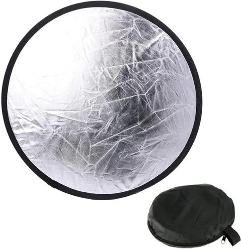 Vista 9 de Reflectores de iluminación 2 en 1 Ronda Plegable Portátil 30cm/12inch Cámara Foto Reflector Difusor para Fotografía Reflector Retrato Naturaleza