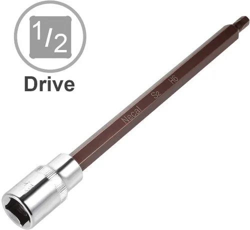 Vista 130 de Utoolmart 1/2" Drive x 0.551 in largo Hex Bit Socket, métrico, S2 y Cr-V acero 1pcs