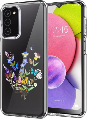 Vista 14 de Unov Funda diseñada para Galaxy A06 4G, funda transparente con [patrón antideslizante en relieve], protección delgada a prueba de golpes