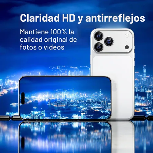 Vista 4 de Misea Protector de lente de cámara compatible con el teléfono 17 Pro/Phone 17 Pro Max, protector de lente de cámara de vidrio templado Ultra-HD Negro