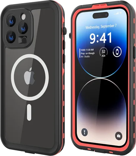 Vista 13 de Funda magnética para iPhone 14 impermeable, [lente y protector de pantalla integrados] [a prueba de golpes] [a prueba de caídas] [a prueba de polvo]