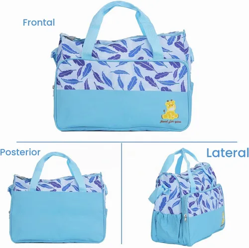 Vista 8 de KOCASO Juego de 5 bolsas de pañales para bebés Azul