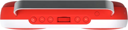 Vista 8 de Polaroid Reproductor de música P3 (rojo) - Altavoz Bluetooth inalámbrico Boombox retro-Futurista recargable con emparejamiento estéreo dual