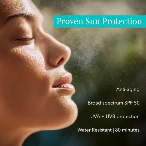 Vista 4 de SolRX SPORT SPRAY SPF 50 Protector solar, para rostro y cuerpo respetuosos con los arrecifes Boquilla multiángulo de 360 grados, diseñada para una
