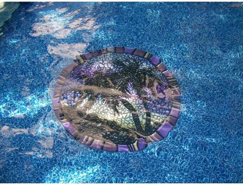 Vista 3 de Arte decorativo para piscina, tapete de piscina, más de 50 diseños, fácil de instalar y quitar