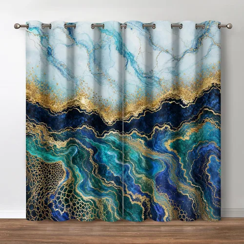 Vista 37 de Jekeno Cortinas opacas con palmeras oceánicas, playa, cielo, sol, decoración de paisaje marino para dormitorio, sala de estar, cortinas de ventana
