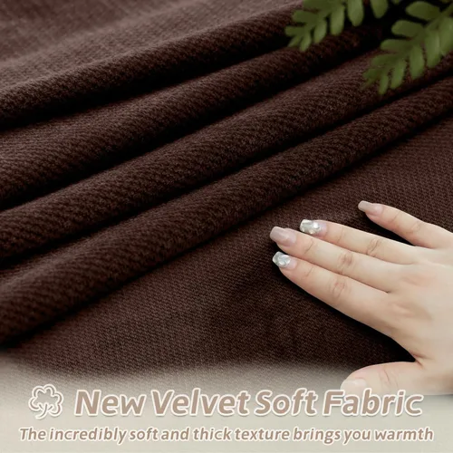 Vista 158 de Arfntevss Fundas de sofá seccional reclinable de terciopelo, Funda de sofá seccional de esquina para sofá reclinable, Funda elástica suave