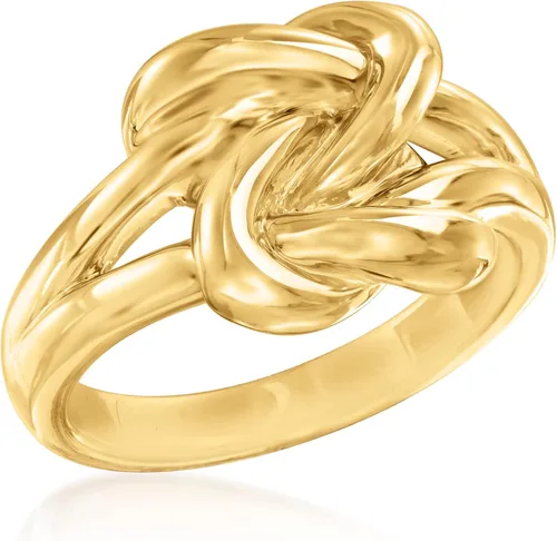Vista 4 de Ross-Simons 14kt Yellow Gold Double Love Knot Ring