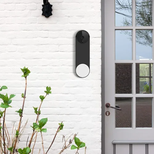 Vista 6 de Funda de silicona compatible con Google Nest Doorbell (batería), impermeable, protector de cámara, accesorios para timbre de puerta Google Nest