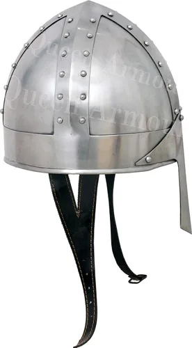 Vista 2 de Disfraz medieval Nasal Norman LARP Silver Knight Spartan Helmet
