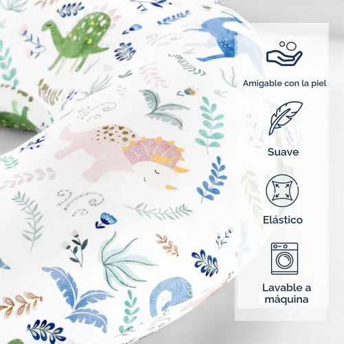 Vista 5 de Pea Pod Fundas de almohada de lactancia, paquete de 2 fundas suaves y adorables para almohadas de lactancia, cómodas fundas elásticas para almohadas