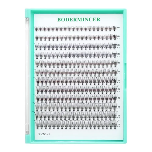Vista 29 de Bodermincer 7D/10D/20D/30D/40D/50D/60D/80D/100D Rizo D, 240 unidades, extensiones de pestañas postizas, individuales y en racimo, pestañas falsas