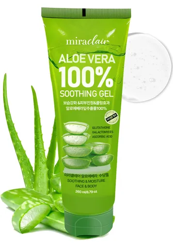 Vista 11 de MIRACLAIR Gel de Aloe Vera para Rostro, Piel, Cabello y Alivio de Quemaduras Solares, Hecho con 100% Gel de Aloe Puro para Todos los Tipos de Piel.