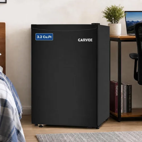 Vista 11 de Garvee Refrigerador compacto de 3.2 pies cúbicos Mini refrigerador de una puerta con funcionamiento silencioso y eficiente energéticamente