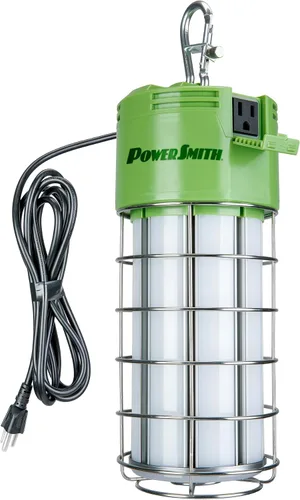 Vista 8 de PowerSmith PTLK516-130 - Luz de trabajo LED temporal de 16,000 lúmenes con 4 paneles pivotantes, gancho de metal de montaje rápido y cable