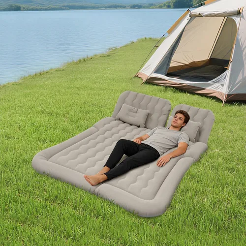 Vista 5 de Colchón inflable para cama de coche, camión, SUV, asiento trasero, camas para dormir con bomba de aire