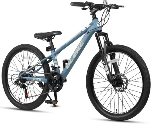 Vista 17 de Glerc Bicicleta de montaña para niños de 20, 24 y 26 pulgadas, bicicleta de montaña para niños y niñas a partir de 6 años, bicicleta Skyline de 21