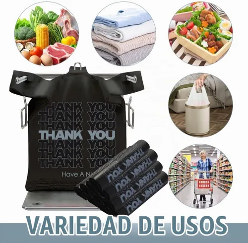 Vista 5 de ROYALNA - 200 bolsas de plástico reutilizables y desechables para restaurantes, tiendas de conveniencia, alimentos, supermercados