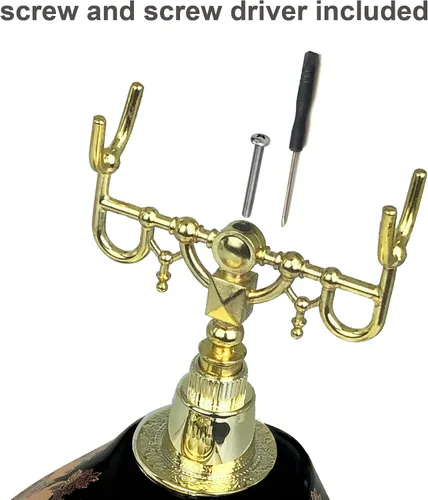 Vista 7 de Teléfono fijo de cerámica con cable, negro, teléfono casero decorativo clásico para la decoración de la oficina