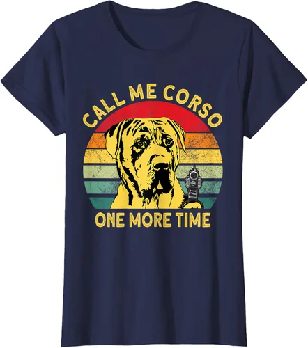 Vista 34 de Canary Dog Dad Call Me Corso Once More Perro Presa Canario Camiseta, Negro