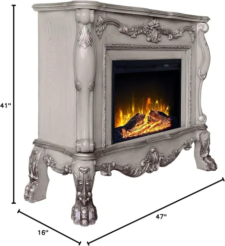 Vista 6 de ACME Chimenea Dresden en blanco hueso vintage