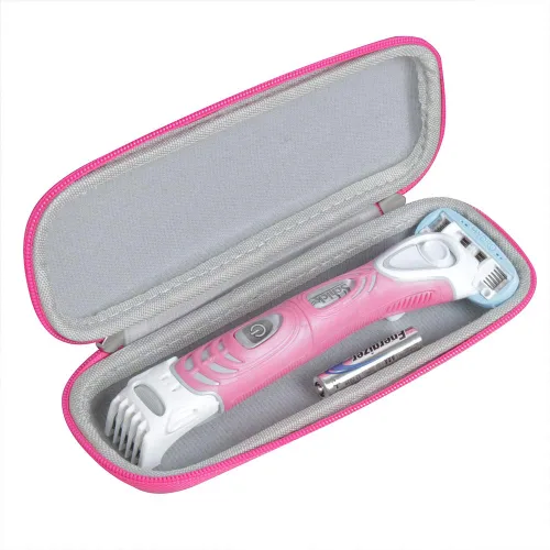 Vista 6 de Hermitshell Funda protectora de viaje de EVA dura que lleva azul se adapta a Schick Hydro Silk TrimStyle Hidratante Razor Mujeres Bikini Trimmer