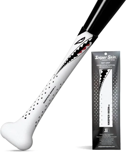 Vista 5 de SNIPER SKIN Baseball & Softball Bat Grip - Replacement Bat Grip Wrap - Easy Install, Strong, Waterproof, Tacked for Performance Negro